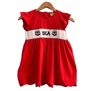 Nola’s Nest Girl’s UGA Embroidered Smocked Top Size 12